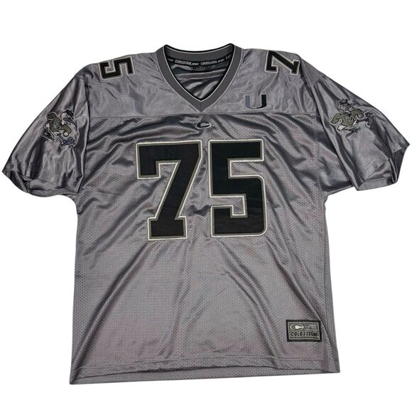 Colosseum Miami‎ Hurricanes ACC Football Jersey Black L NCAA Vintage Rare - Picture 1 of 9